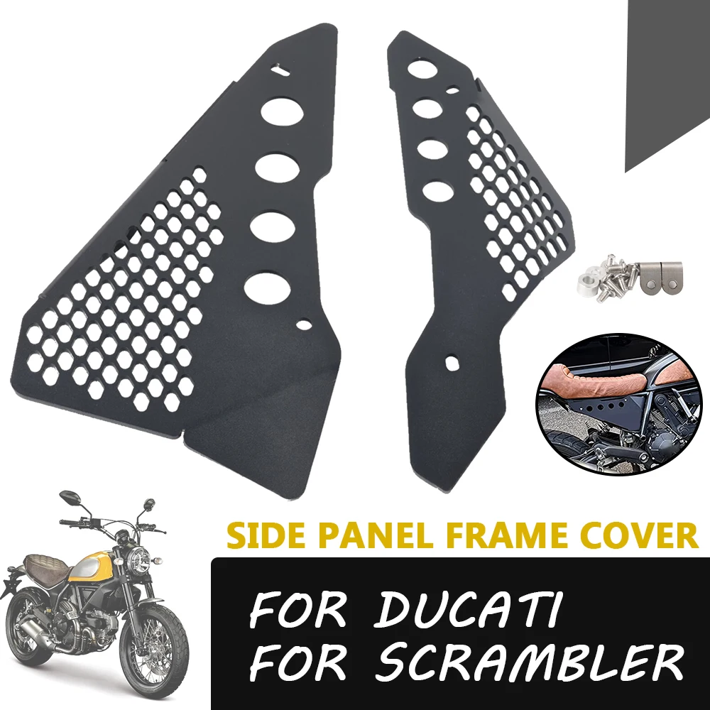 Motorcycle Accessories Side Mid Frame Cover Panel Protector Guard Fairing For Ducati Scrambler 800 400 Desert Sled Urban Enduro