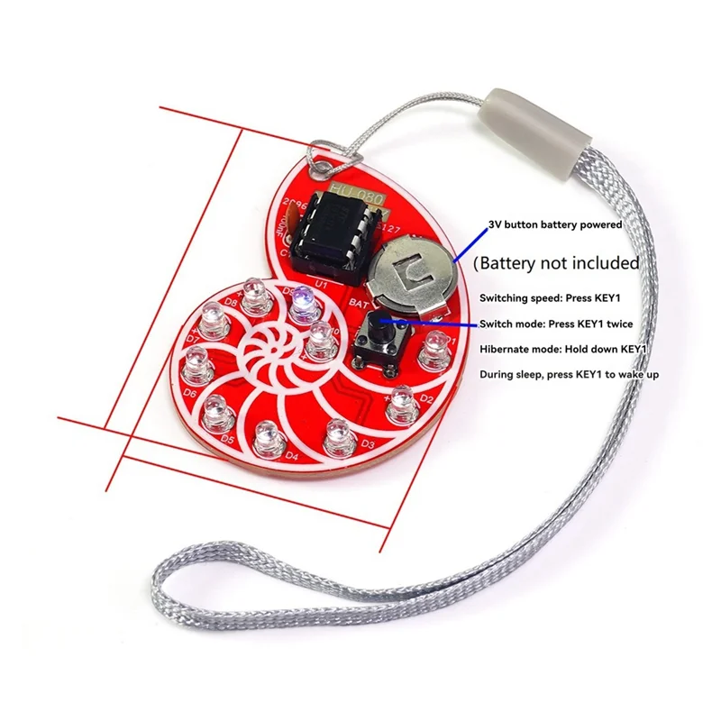 ABMF-LEDランニングライトDIYキット LEDランニングライト電子DIYキット LEDシェルランニングライトキット SMD SMT電子キット