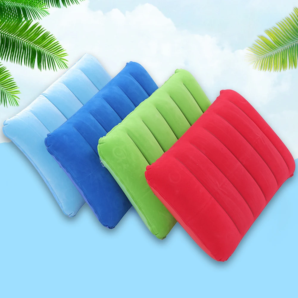 47cm Travel Pillow Air Inflatable Airplane Car Pillows Pillow Folding Press Type Bed Pillows Neck Cushion For Home Office Rest