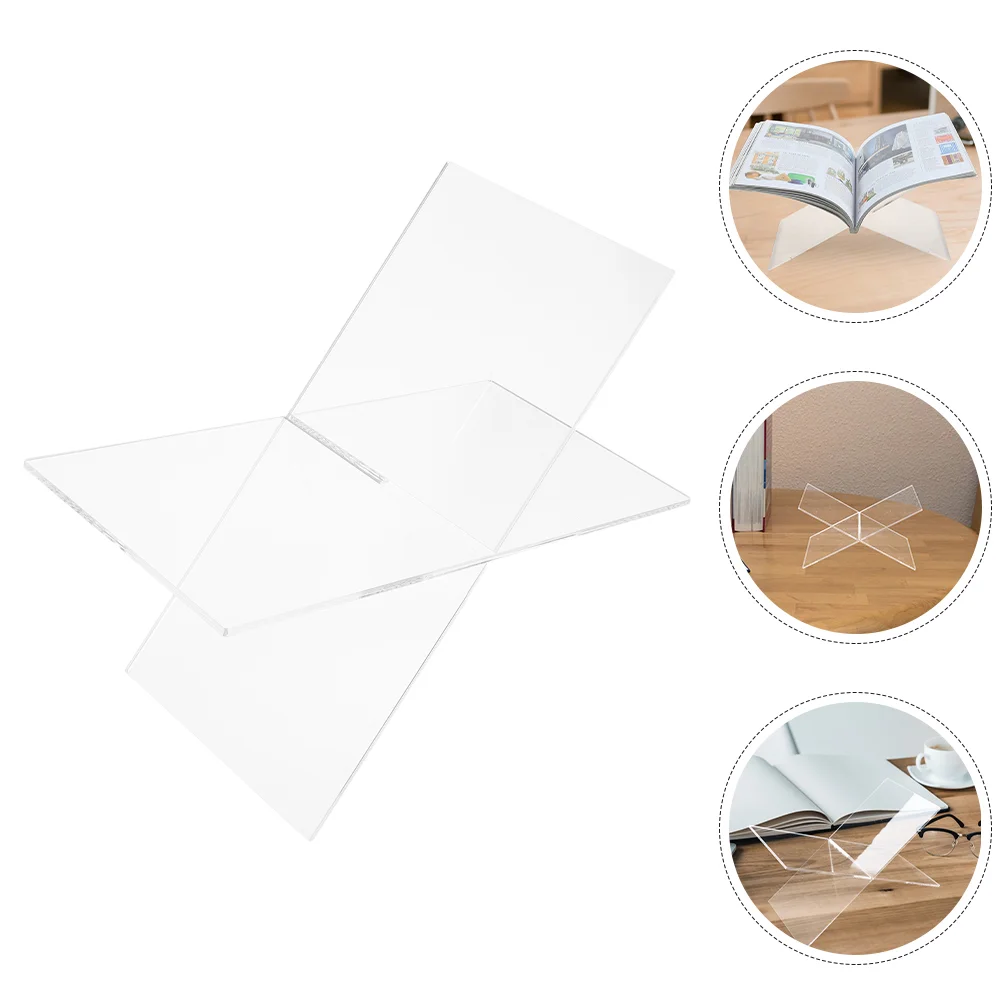 1pcs Creative Bookshelf Prop for Reading Miniature Acrylic Rack StandHolder Desk