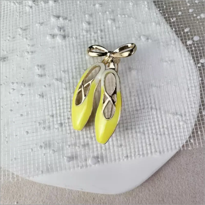 Temperament Graceful Enamel Ballet Shoes Brooches For Women Trendy Simple Glaze Pin Jewelry Unisex Dancer Gift Daily Party Decor