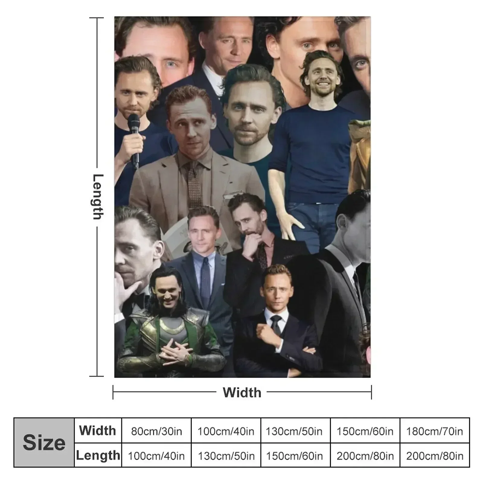 tom hiddleston collage Throw Blanket Soft Beds Heavy Bed Plaid on the sofa Blankets