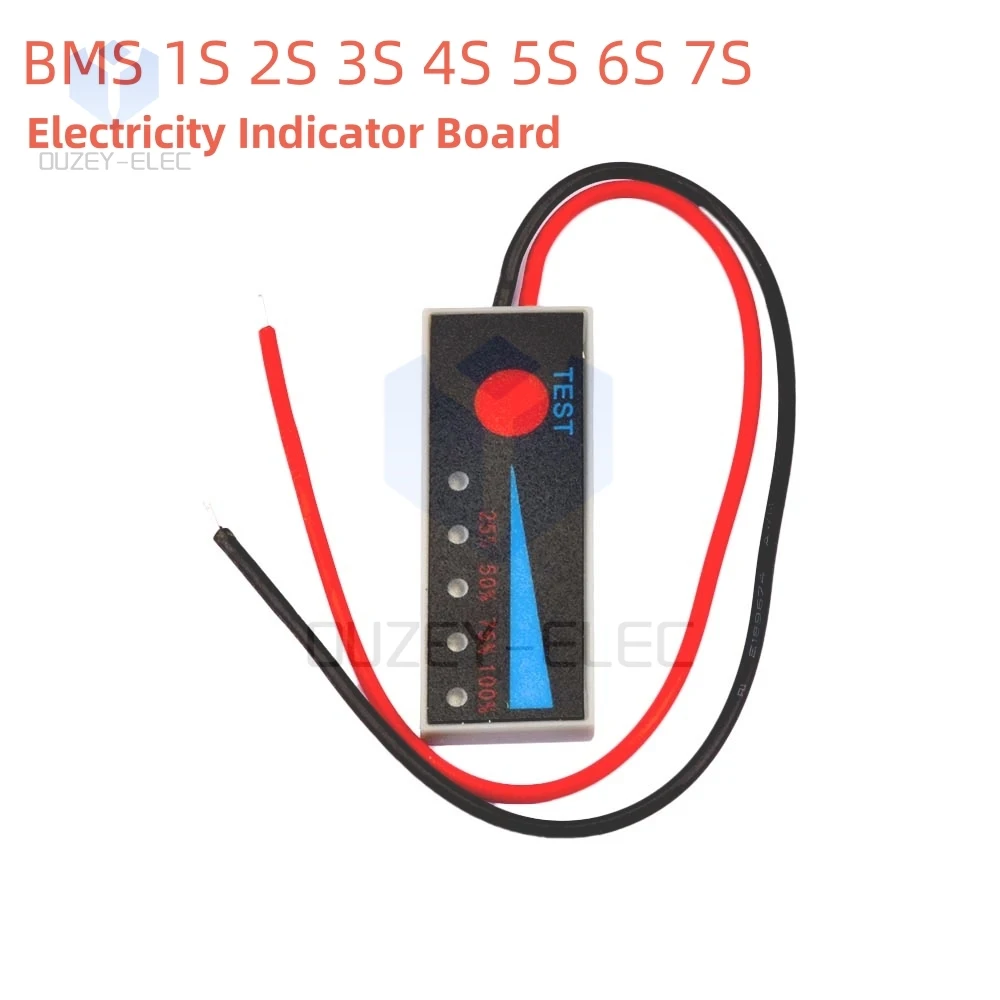 BMS 1S 2S 3S 4S 5S 6S 7S Płytka wskaźnika energii elektrycznej 18650 Wyświetlacz zasilania ogniw litowych ze wskaźnikiem procentowym mocy baterii LED