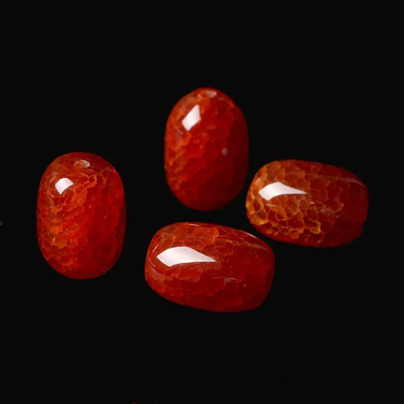 4A Natural Red Dragon Agate Barrel Single Bead DIY Beads Jewelry Making