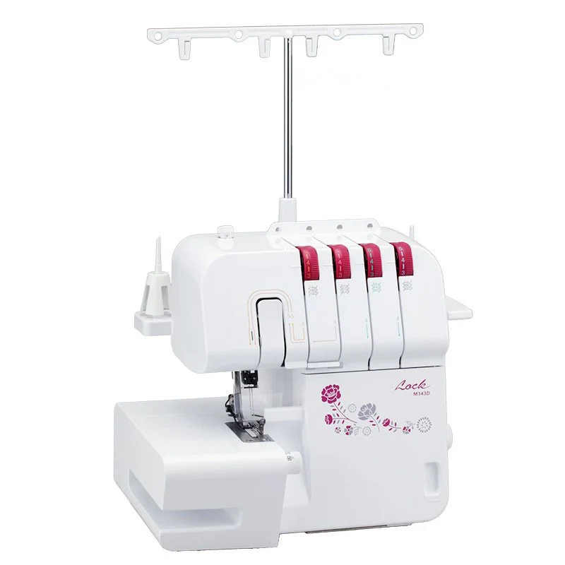 Home Sewing Machine Three Thread Four Thread Semi Automatic Double Needle LED Sewing Lighting Overlock Sewing Machine