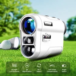 Revasri Golf Laser Afstandsmeter Oplaadbare 600M/1000M 6x Vergroting Monocular Telescop Range Finder Voor Buitensporten