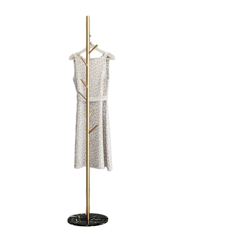 Modern Marble Finish Metal Coat Rack for Home & Hotel Living Room Furniture Hanging Clothes Stand Bedroom Hat Clothes Hanger