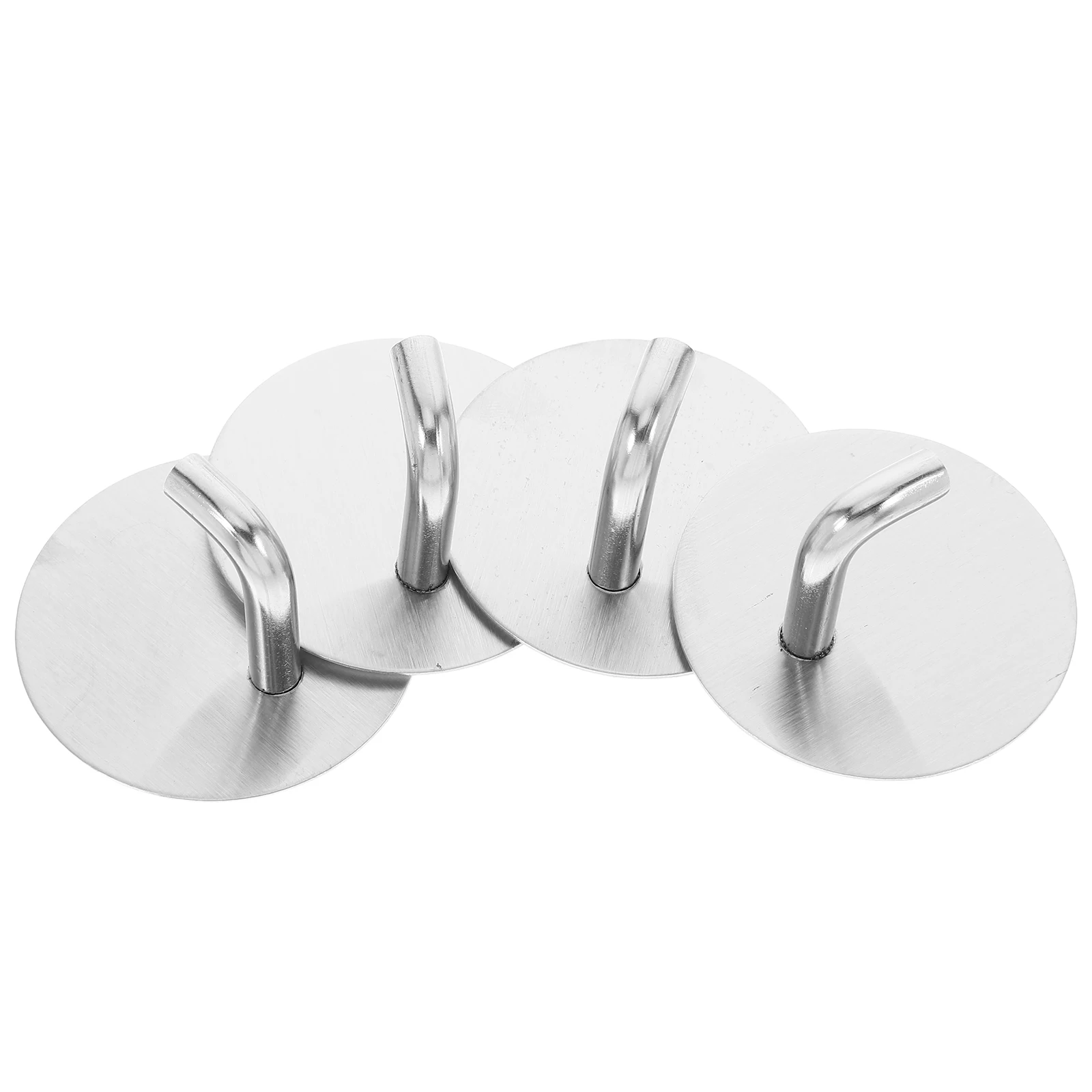 

4pcs Stainless Steel Adhesive Heavy Duty for Bathrooms Wall Double Sided Strong Stick on Towel Hooks Shower Hooks Bathroom Towel