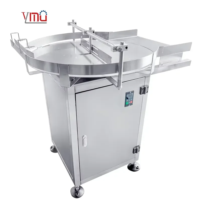 Automatic Plastic Glass Pet Bottle Round Rotary Unscrambler Bottle Sorting Turntable Feeding Table for Packaging Line