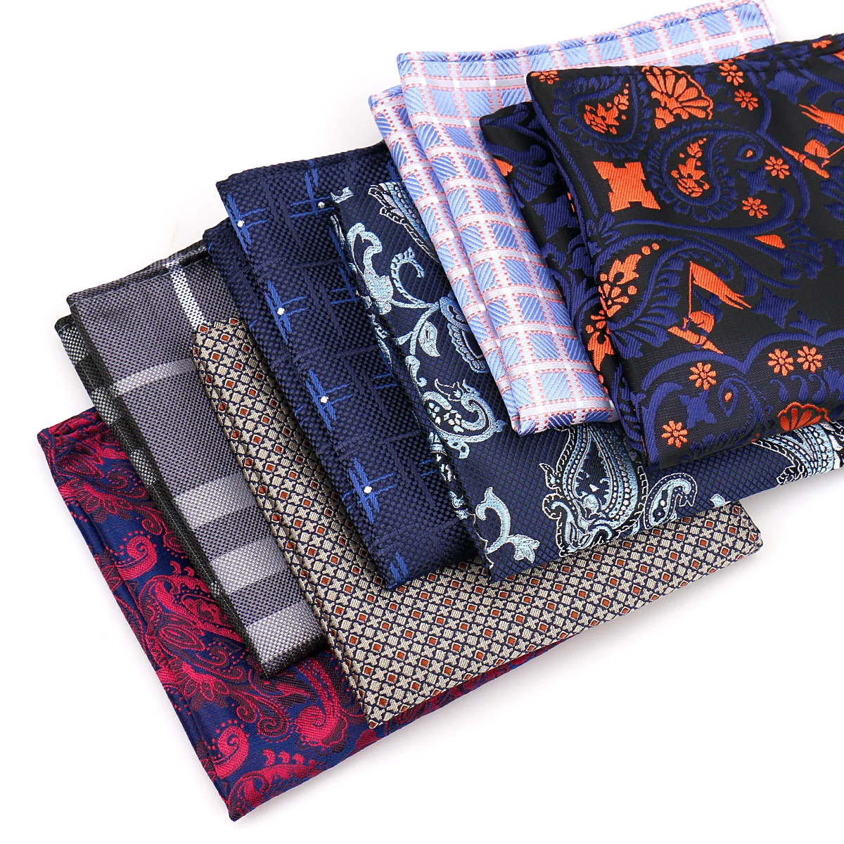 58 Estilos de Pañuelos de Bolsillo para Hombre, Nuevos, de Lujo, Clásicos, con Rayas, Accesorios Formales, con Estampados de Paisley, Florales y de Lunares, para Bodas y Negocios