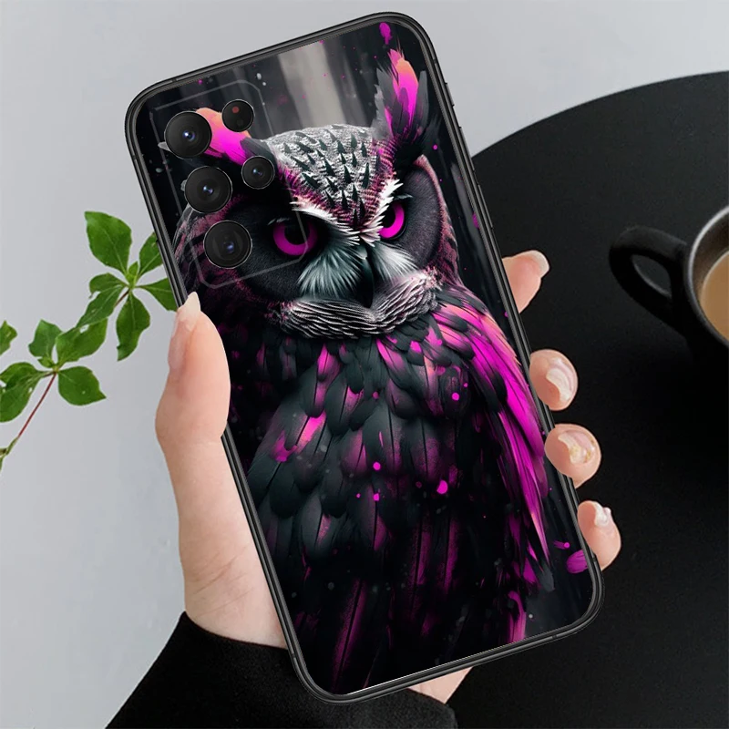 

Phone Case For Samsung A55 A16 A56 A36 A35 A15 A53 A54 A33 A34 A25 A05S A52 A52S A14 A26 A71 Owls Animal