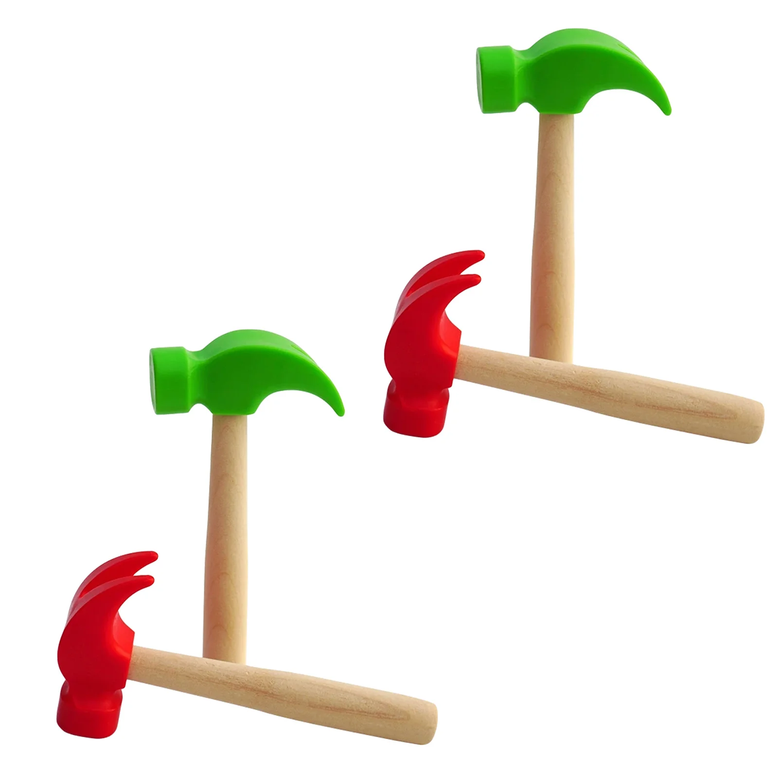 4 قطعة المطرقة الخشبية 16.50X8.00X2.50 سنتيمتر المطارق محاكاة للأطفال التعليمية التظاهر اللعب أدوات الصيانة الأطفال #5