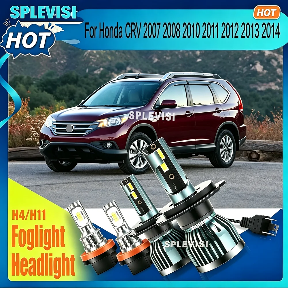H4 H11/H9/H8 LED Headlight Fog Lamps super active heat dissipation improve For Honda CRV 2007 2008 2009 2010 2011 2012 2013 2014