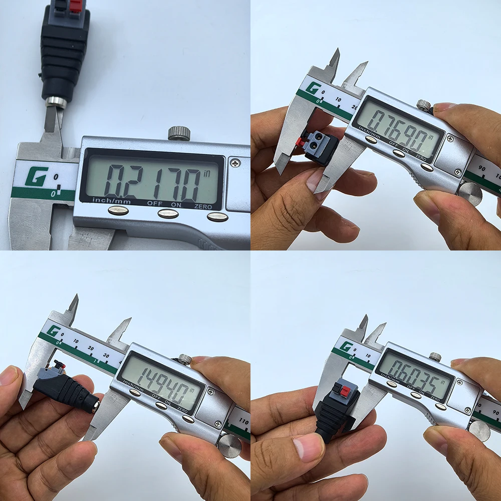Male Female Socket Barrel Adapter 12V DC Power Connector Plug Jack for CCTV Camera LED Strip Supply Terminal 2.1mm X 5.5mm gallery 2