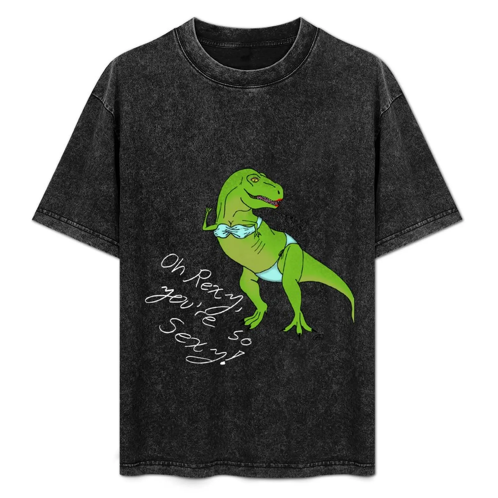 

Oh Rexy T-Shirt Retro Style Print Casual Top
