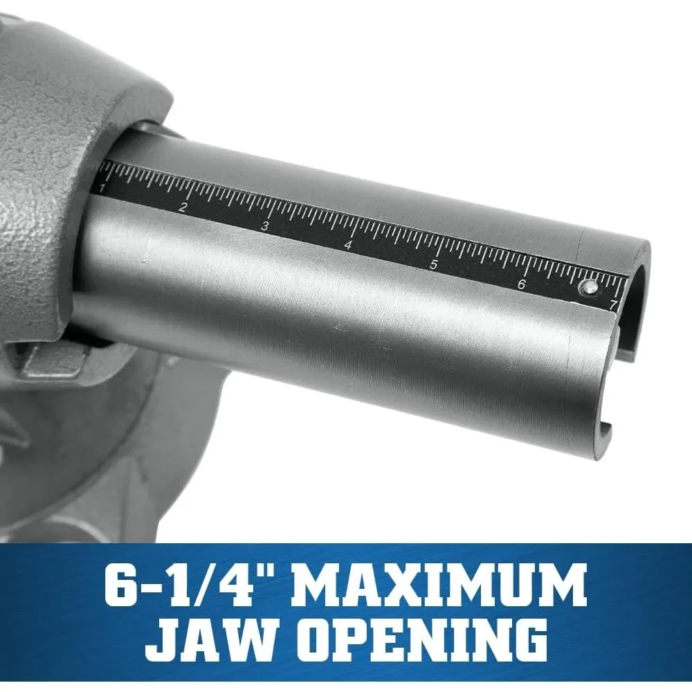 ملزمة مقعد متعددة الأغراض عالية الجودة، عرض الفك 6-1/2 بوصة، فتحة الفك 6-1/4 بوصة، 3-1/4 بوصة الحلق (نموذج 650P)، الأكثر مبيعًا! #4