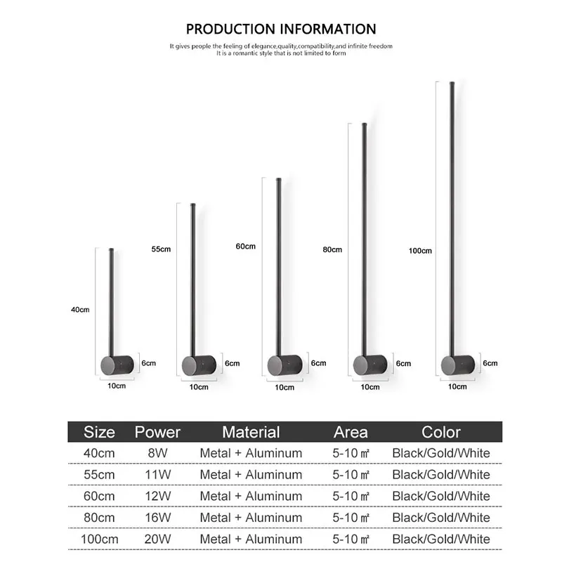 Imagem -06 - Lâmpada de Parede Led Interior com Interruptor Plug Preto e Branco Quarto Luzes Sconce tv Fundo Escada 8w 11w 12w 16w 20w