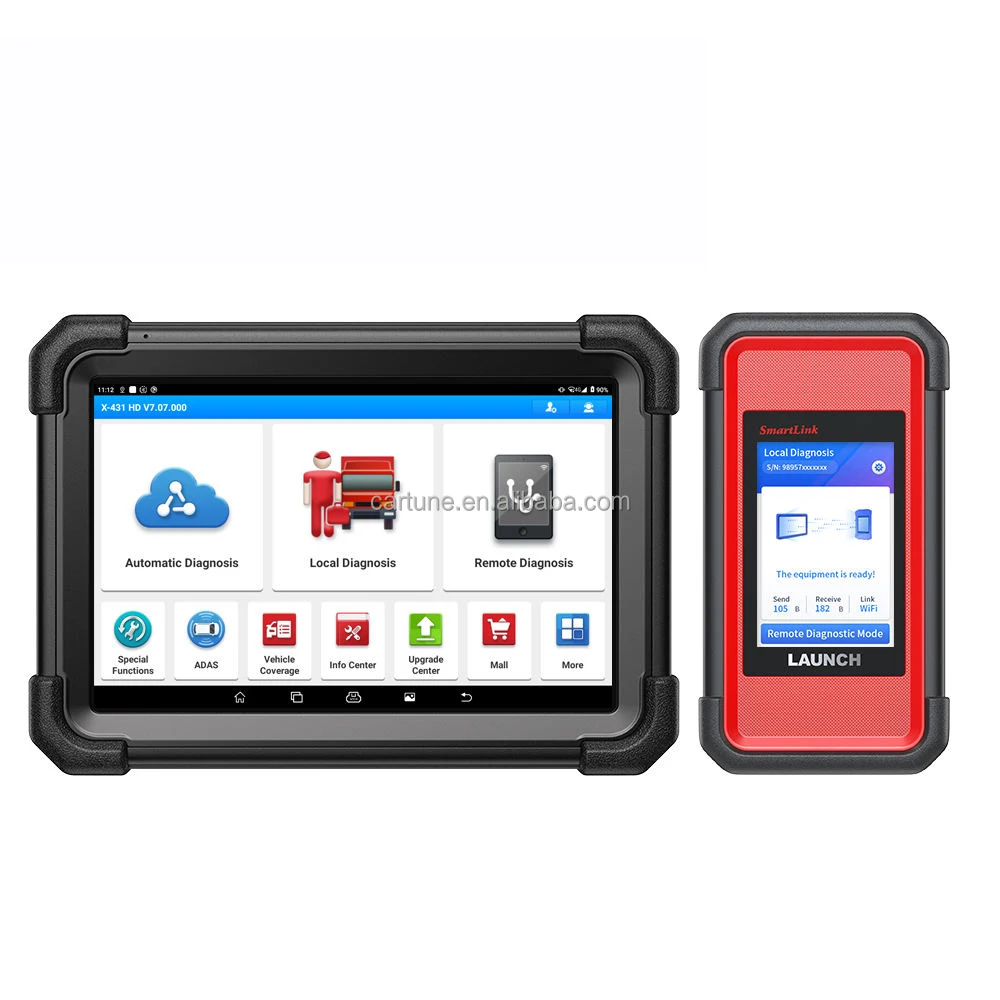Lnch Obd2 X431 V+ Smartlink HD Full Set X-431 Bi-Directional Scan Car Diagnostic Scanner TOOL for Trucks