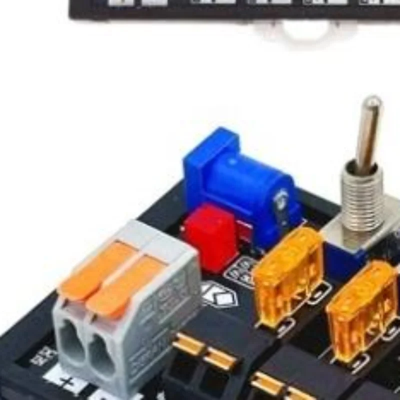 2/4/6/8 Channel DC Toggle Switch Power Distribution Module Spring Connection With Fuse & LED Indicator Per Channel