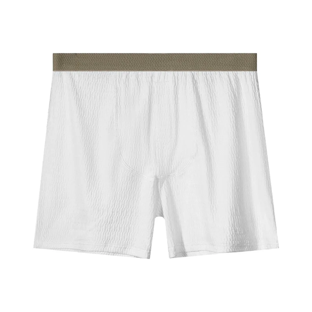 Men\'s Mid Waist Trunks for Exercise and Everyday Wear Featuring Pouch Design and Soft Cotton Spandex Composition