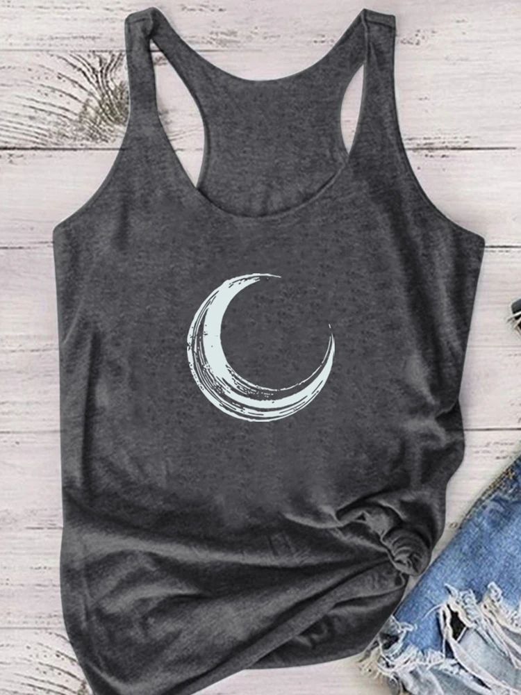 Seeyoushy-Haut précieux imprimé lune pour femmes, t-shirt vacances d\'été, haut des années 90, nouveau, 2023