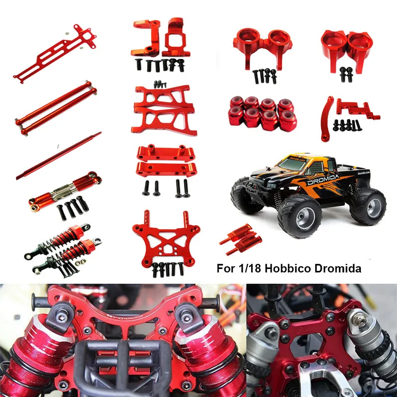 

RCGF Metal Steering Hub Servo Link Set Front Rear Swing Arm Fixed Seat For 1/18 Hobbico Dromida Racing RC Crawlers Upgrade Parts