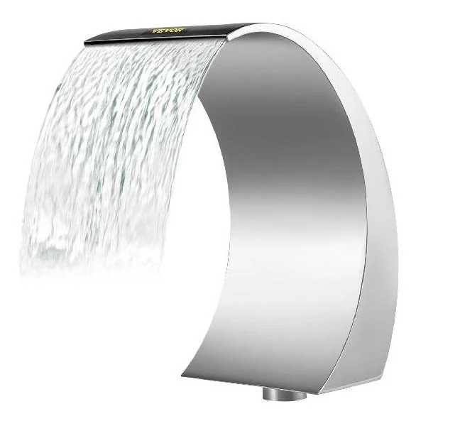 

%a Pool Waterfall Fountain Stainless Steel Silver Pool Fountains Garden Outdoor Waterfall for Ground Pools Pond Water Feature