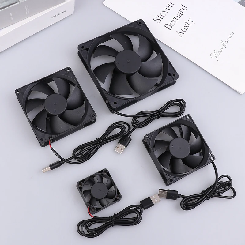 5V Brushless Cooling Fan USB Router Fan Computer Case TV Box Cooling Case 50mm 80mm 90mm 120mm PC DIY Cooler Desktop Fan