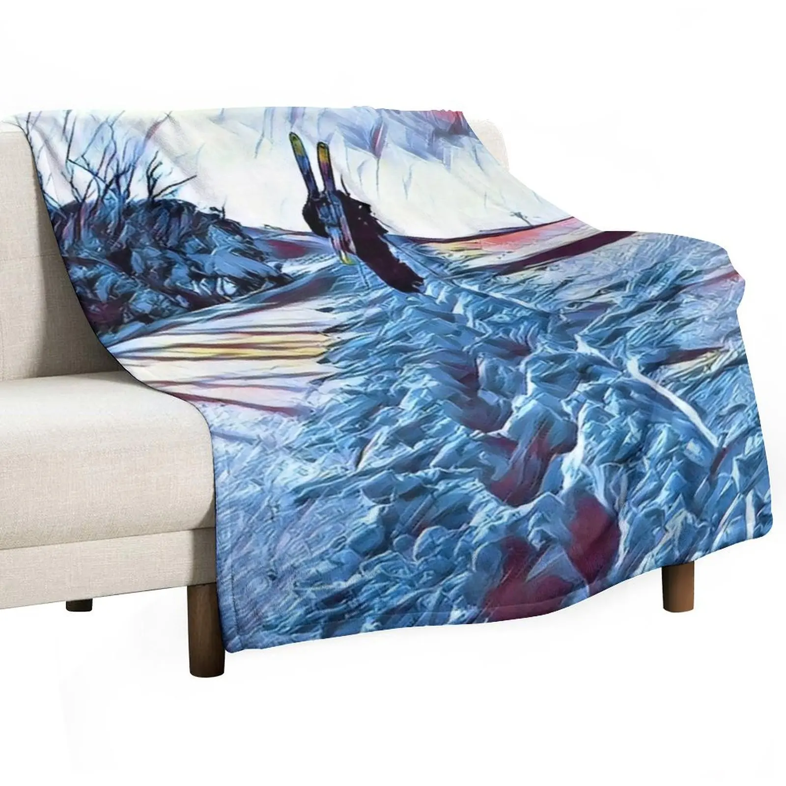 

The Hike Out, Mt Hotham Throw Blanket Single Luxury Designer Beach Warm Blankets
