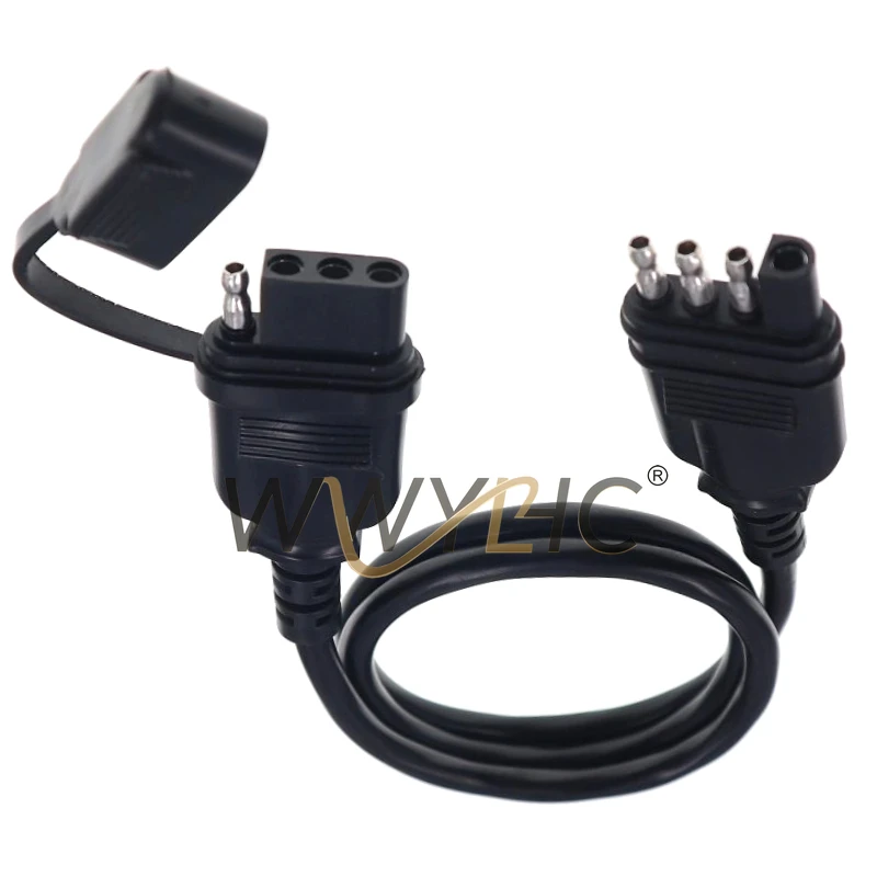 Suitable for American 4-pin Plug Socket Extension Cable, RV Adapter, Tail Light Signal Connection, Trailer Connector