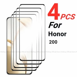 2/4PCS 3D Curved Edge Glass For Honor 200 Glass For Honor 200 Screen Protector Tempered Glass Phone Film Protector For Honor 200