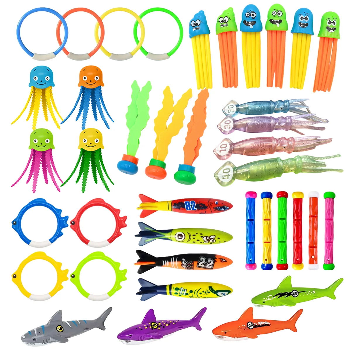 Brinquedo Lançador de Foguetes Tubarão de Verão para Piscina e Praia, Jogo Aquático de Busca, Jogos Divertidos na Água, Brinquedos de Piscina, Brinquedos Educativos para Banho, Presentes Infantis