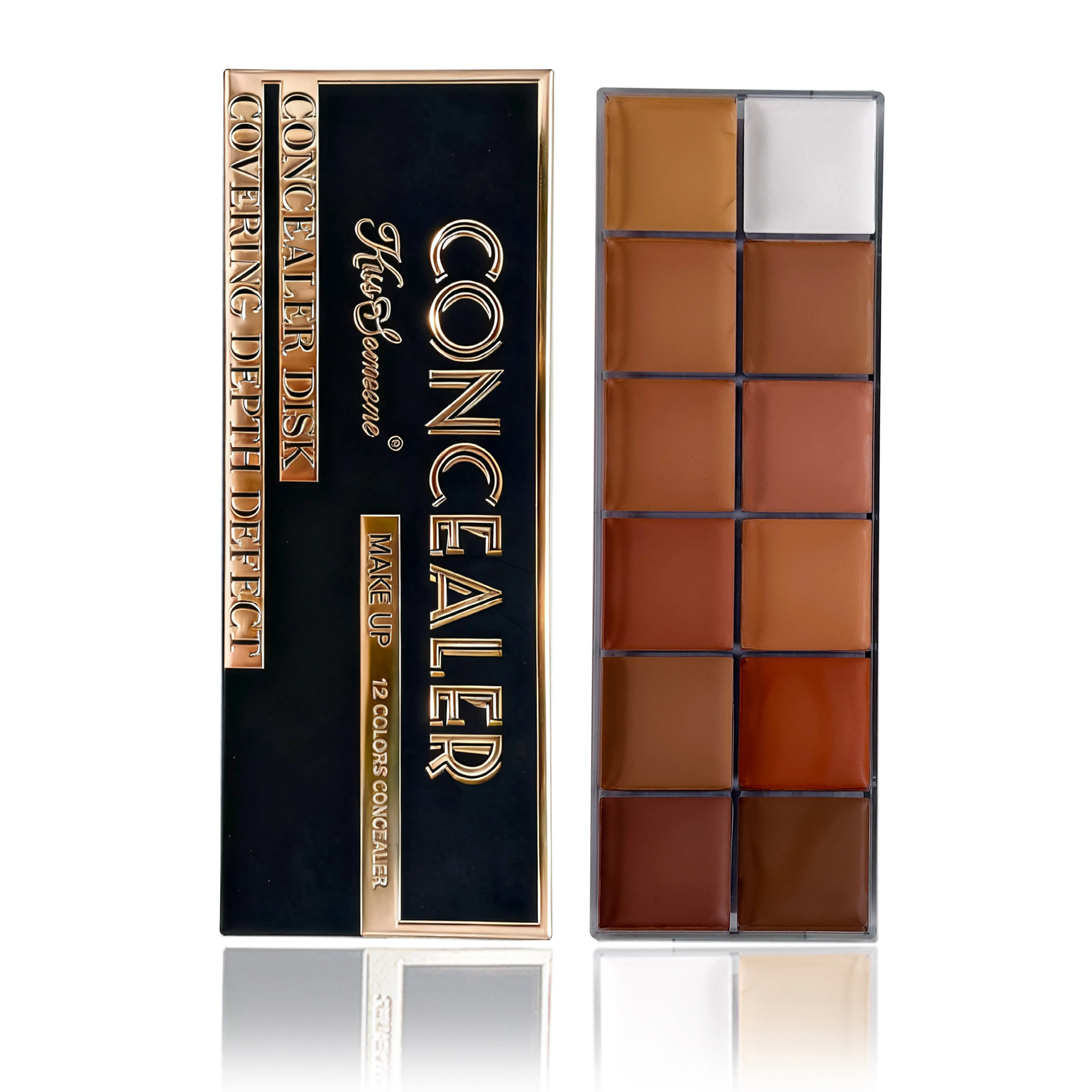 12色コンシーラー ダークスキン 防水 フルカバー ファンデーション メイクアップ ビューティーメイクアップ フェイスメイクアップ 日焼け止めパウダー ブラッシャー アイ