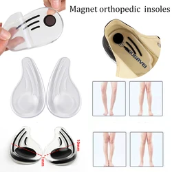 Insoles Feet O/X Leg Type Silicone Orthopedic Pads Valgus Varus Correction Plantar Fasciitis Gel Insole Magnet Massage Foot Care