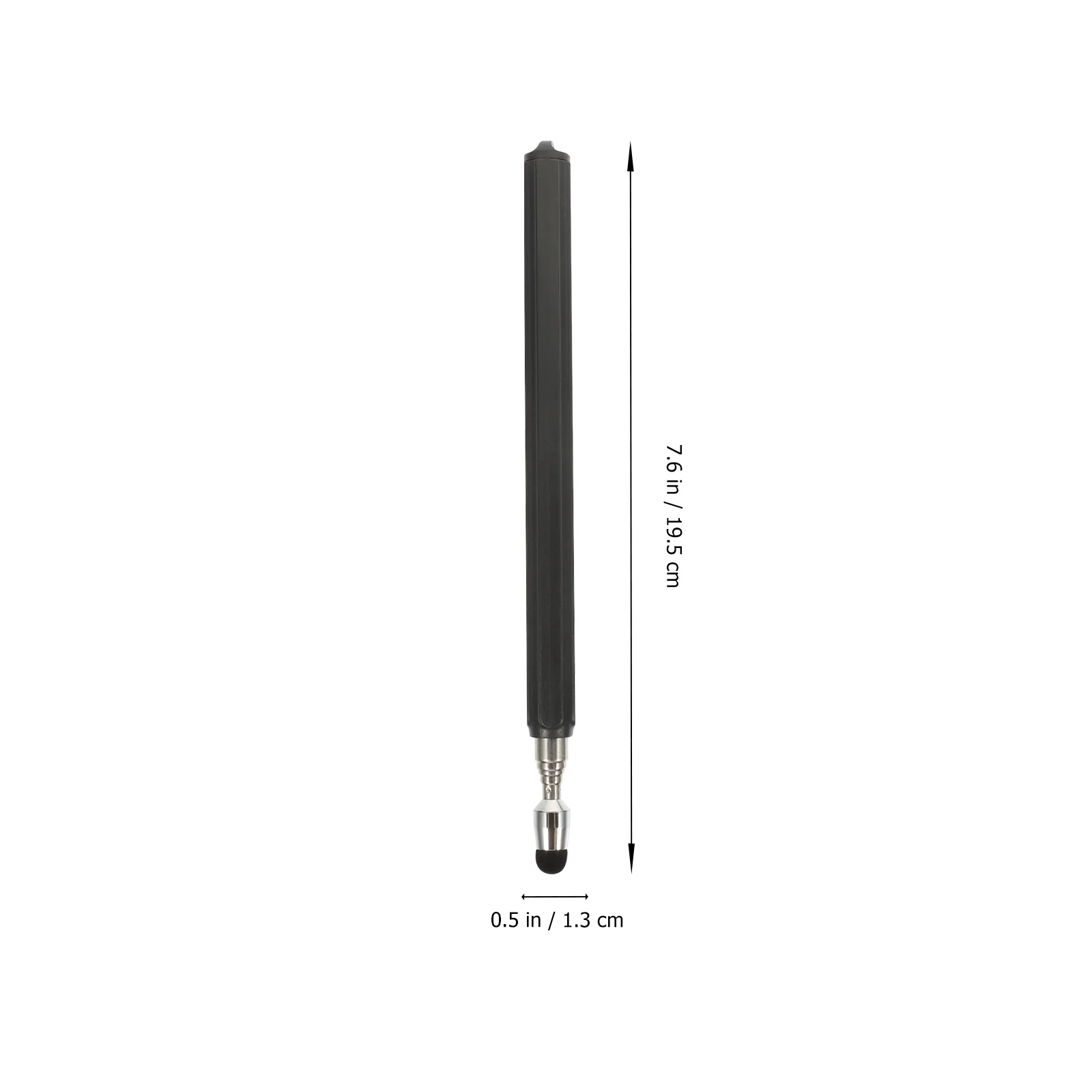 

Retractable Stainless Steel Teaching Pointer Handheld Touch Pen Non-Slip Comfortable Grip for Classroom Whiteboard Presentation
