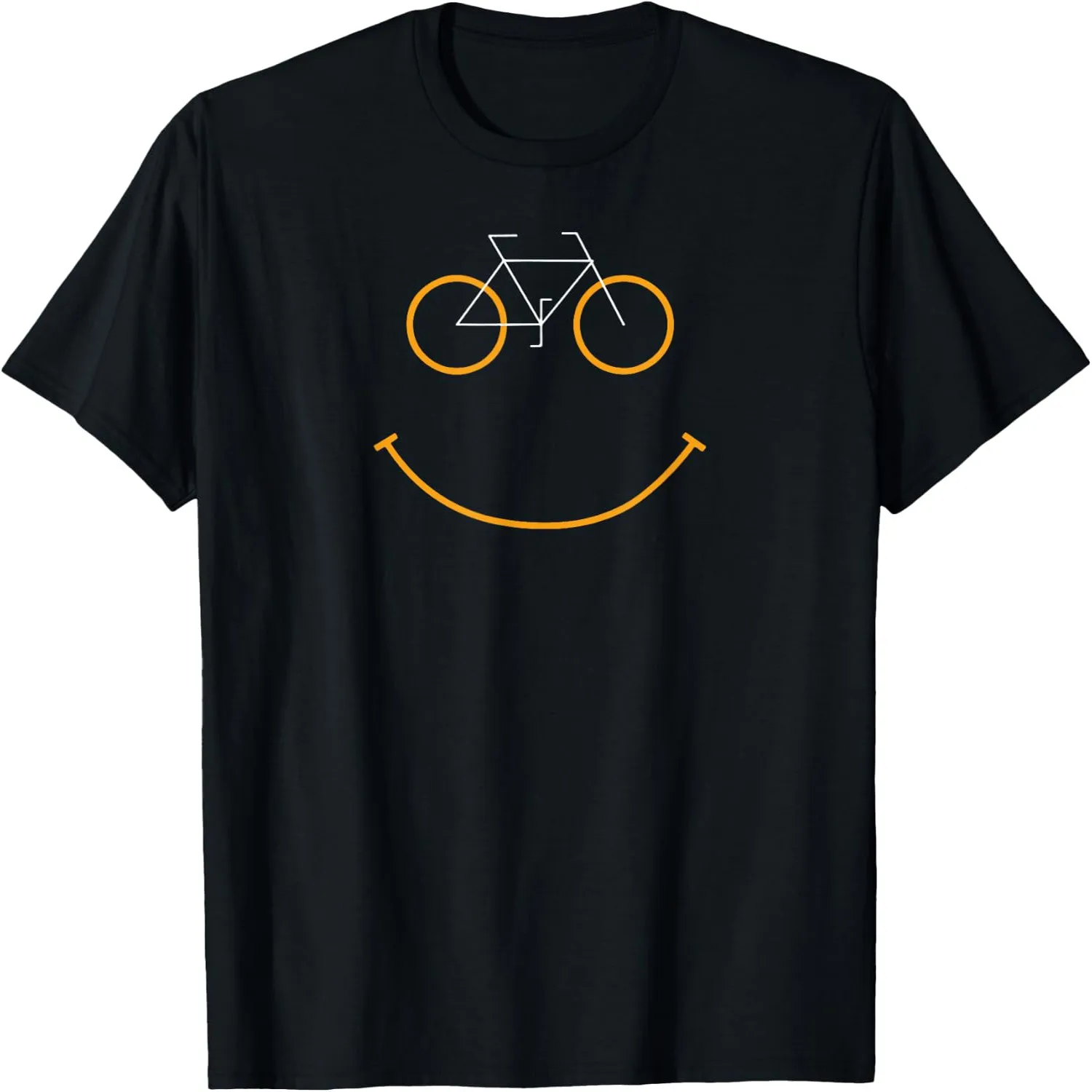 Funny Bicycle Smile Bike Smiling Face Biking Tee T-Shirt For Cycling Enthusiasts