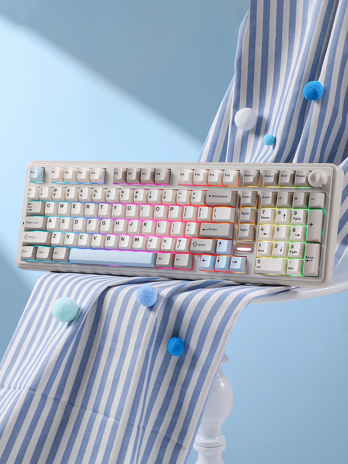 YUNZII B98 PRO QMK/VIA Bezprzewodowa Klawiatura Mechaniczna, Układ 96%, Konfigurowalna Klawiatura Gamingowa, Klawiatura RGB z Hot-Swapem i Gasket Mount dla Win/Mac — zdjęcie produktu 7