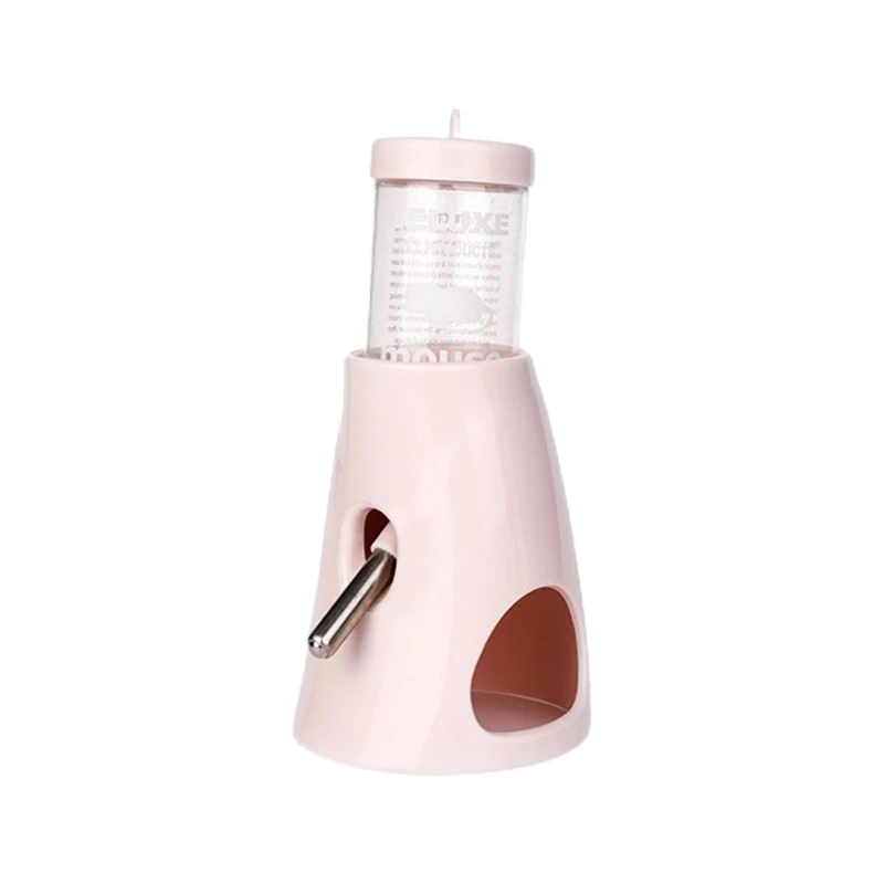 Automatic Water Bottle with Holder, Hamster Dispenser with Stand for Chinchilla Mouse, Hedgehog Cage Accessories, 80ml