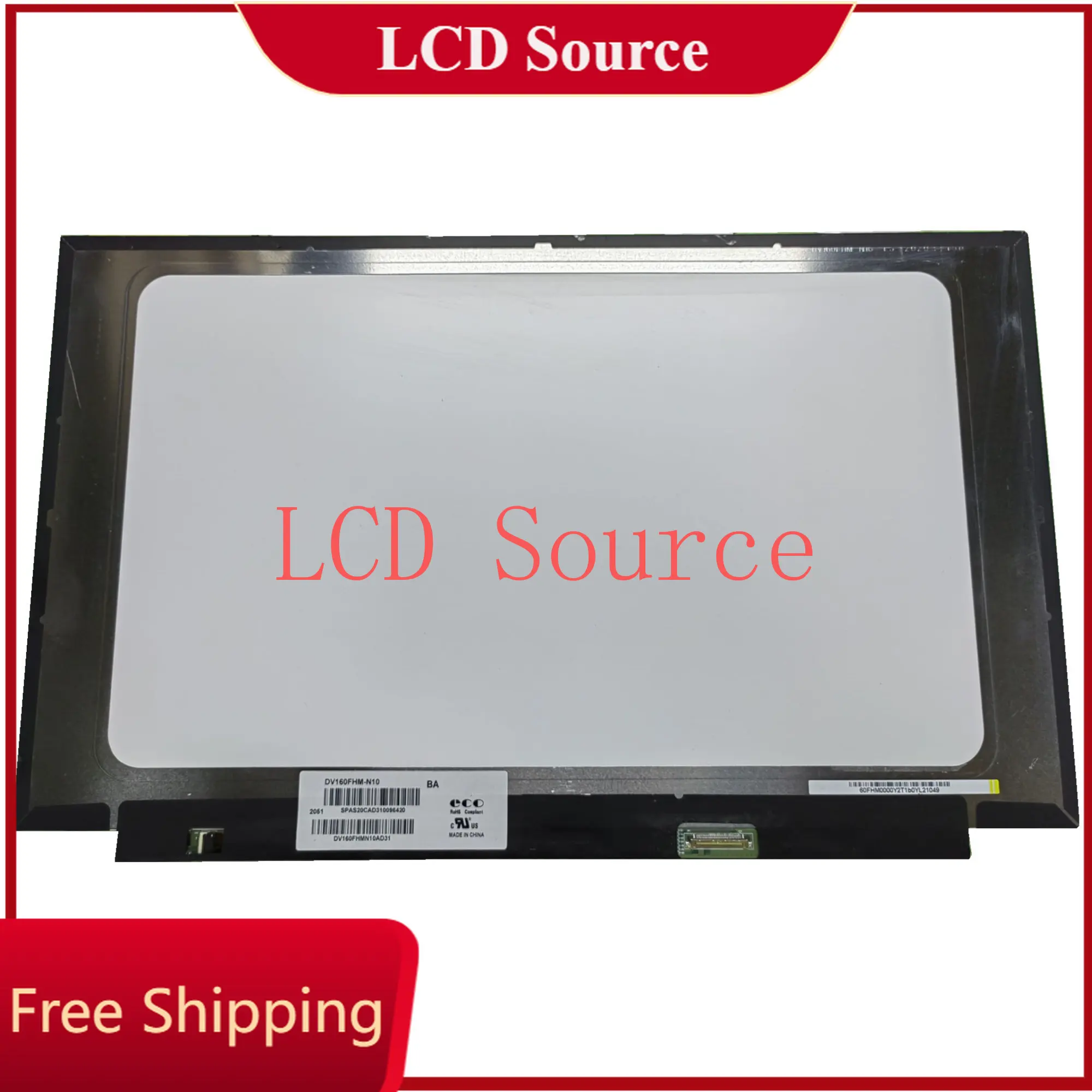 DV160FHM-N10 1920 × 1080 16.0 بوصة 30 دبابيس 60 هرتز شاشة LCD للكمبيوتر المحمول