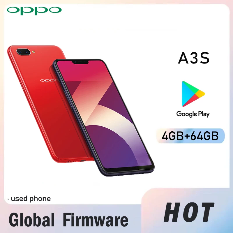 oppo-a3s-smartphone-global-firmware-coloros-51-62-inch-cpu-snapdragon-450-4230mah-camera-13mp-used-phone