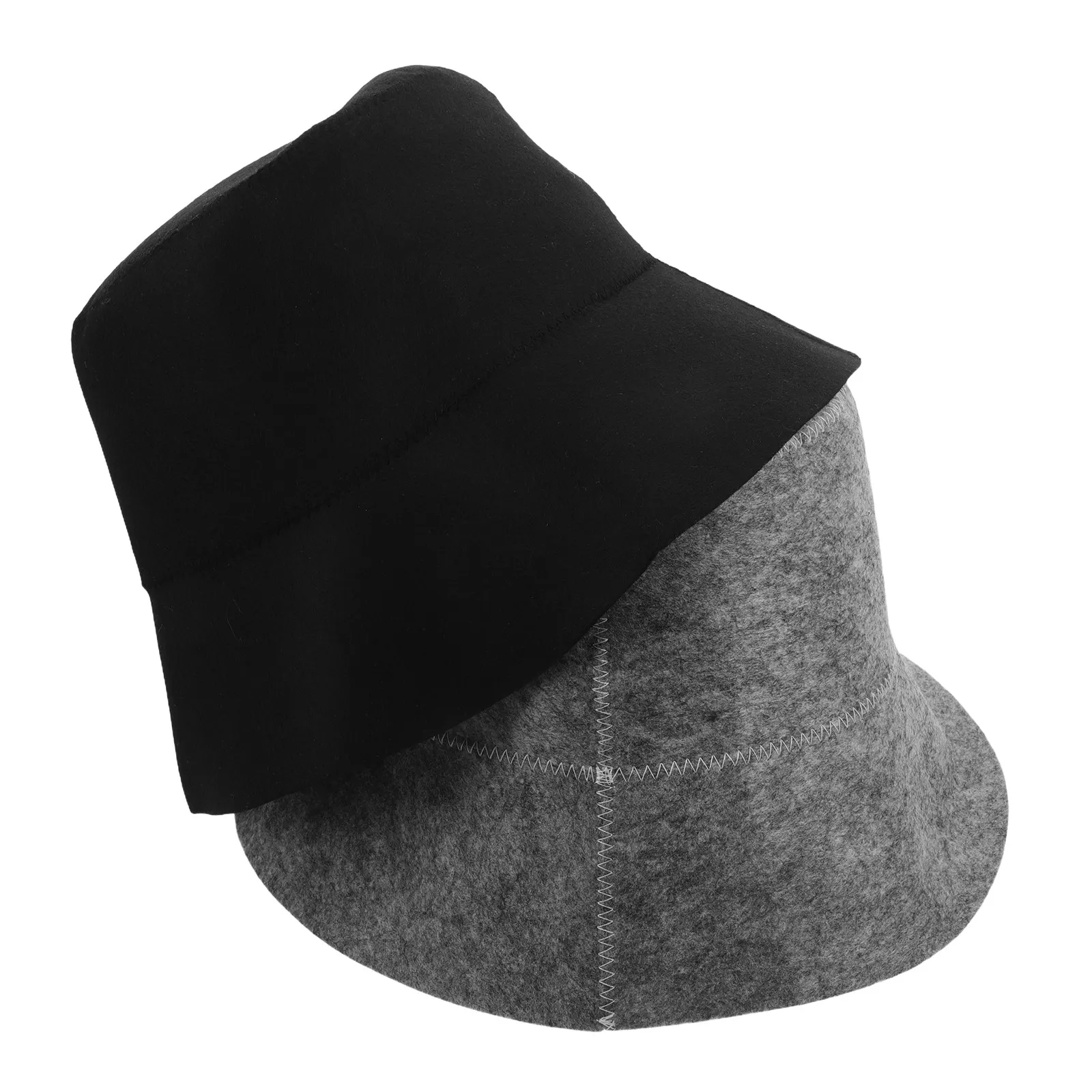 

2Pcs Felt Sauna Hat Fisherman Style Quick Absorbent Lightweight Sauna Cap for Steam Room Bathhouse Spa Unisex