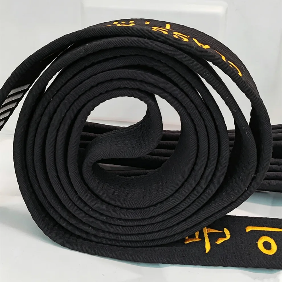폭 5cm 태권도 검은색 벨트, 댄스 코튼으로 두껍게  - Embroidery Name 리뷰 및 가격