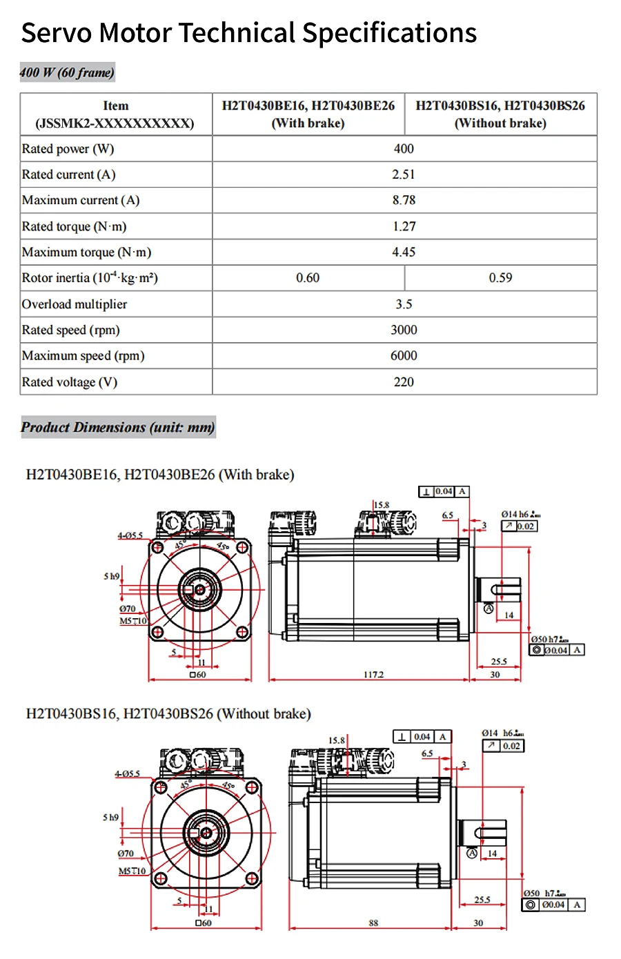 Picture 7: 220V IP67 AC Servo Motor Kit 400W 750W 1KW 17-Bit Absolute Encoder 3000rpm Servo Motor with Pulse Servo Drive Waterproof