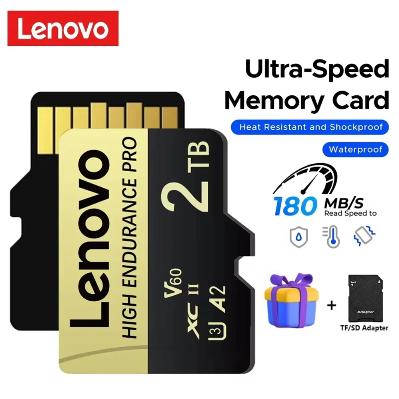 Lenovo SD Memory Card 2TB 1TB Class 10 High Speed Micro TF Card 1TB 512GB For Nintendo Switch PC Smart phone SD Card 128GB 256GB - view 3