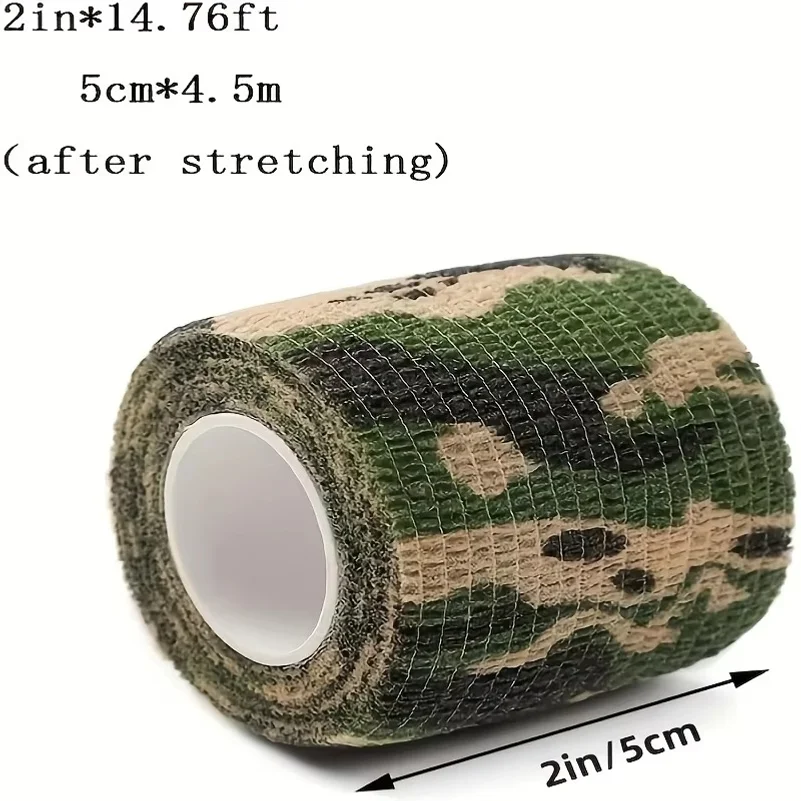 Camouflage Self-Adhesive Cohesive Wraps, 12 Rolls
