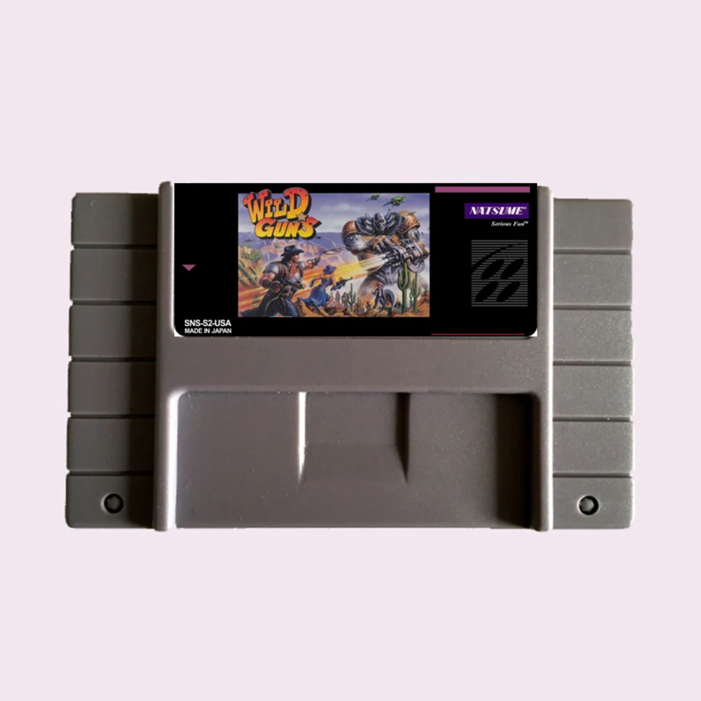 High Quality 16 Bit Wild Guns NTSC Big Gray Game Card For USA Version Game Player