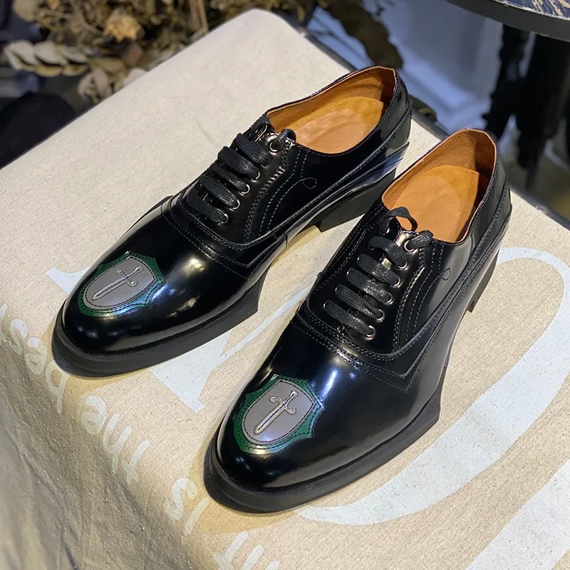 JINIWU 2026 Gentleman Formal Shoes for Men, Handmade Elegant Cow Leather Lace Up Special Shape Sole Oxford Dress Shoes