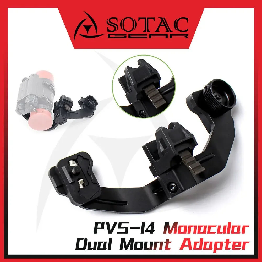 PVS-14 Night Vision Monocular Dual Mount Adapter Powered Dual Bridge Mount SOTAC