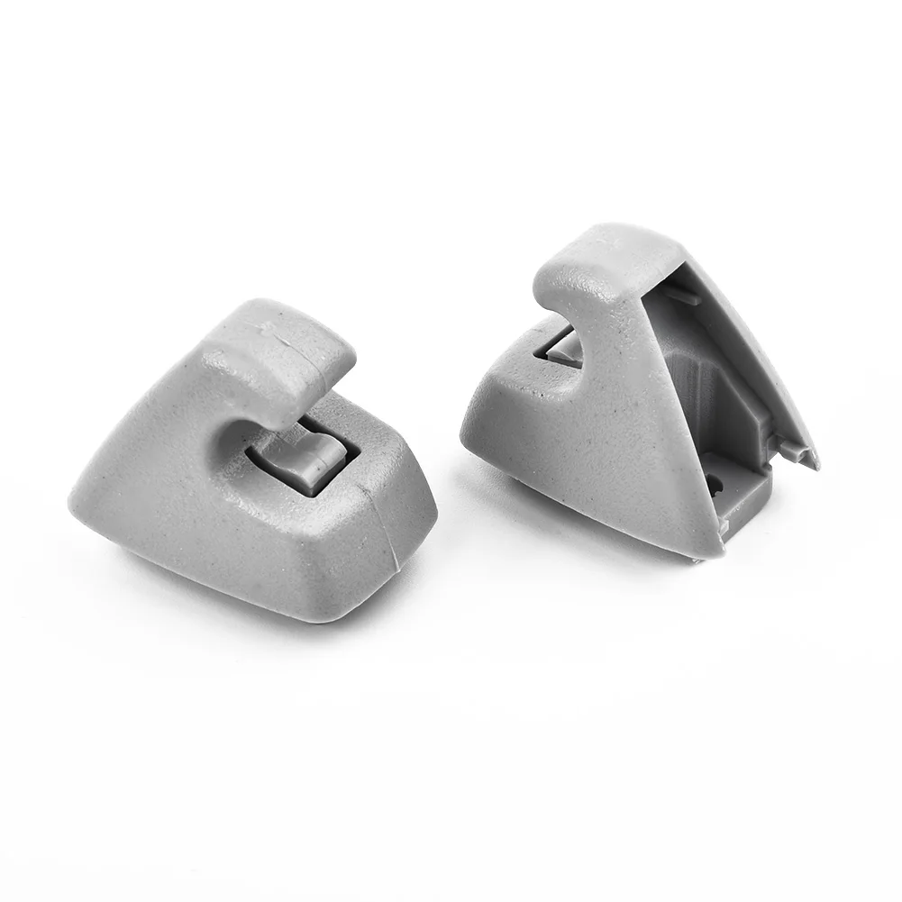 2x Car Sun Visor Clip Gray Sun Visor Support Clip Retainer Bracket Hook For -GM -Chevrolet -Opel 95994975 -Cruze -Sonic Spark
