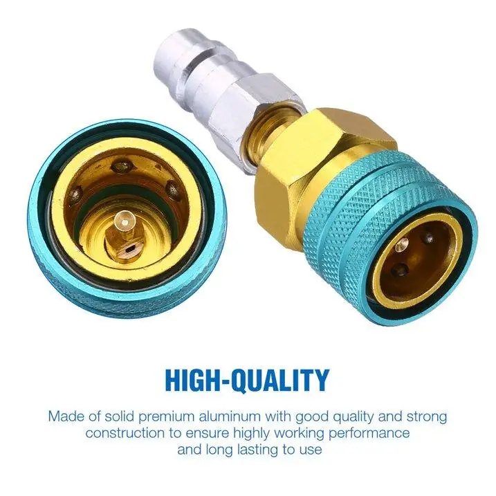 R1234YF To R134A Automotive Fluorine Low L Side Quick Connector Car Air Conditioner AC Charging Hose Adapter Accessories